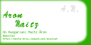 aron maitz business card